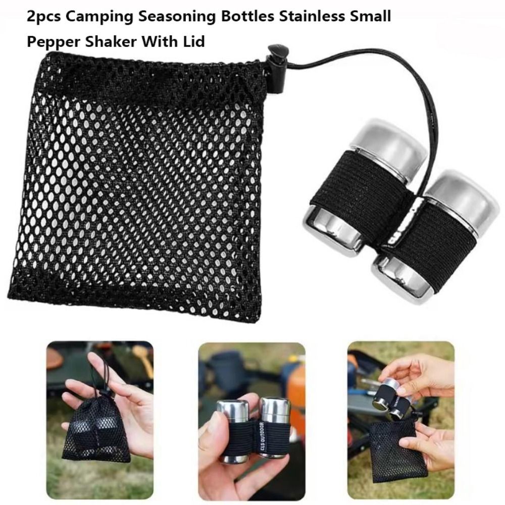 Camping Cooking Multi Tool - 2pcs Stainless Camping Seasoning Bottles Small