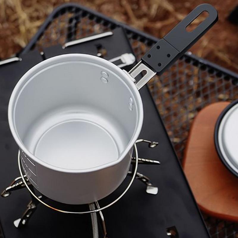 Camping Lightweight Cooking Pot - Foldable Camping Pot 700ml Aluminum Alloy