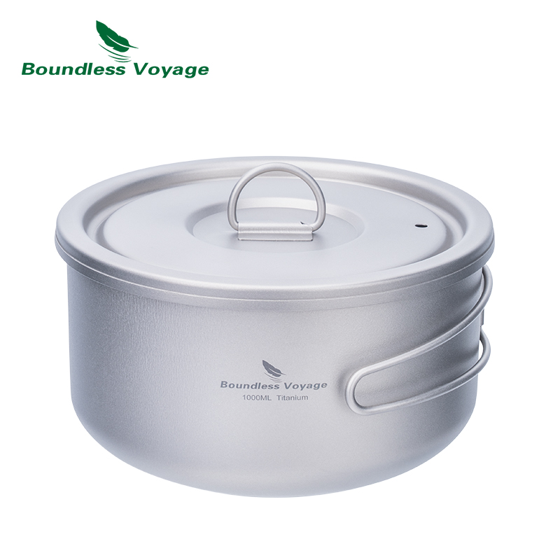 Camping Cooking Box - Boundless Voyage Titanium Camping Pot with