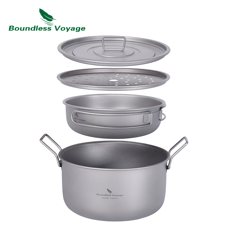 Camping Cooking Ware Set - Boundless Voyage Camping Cooking Pot Multifunctional