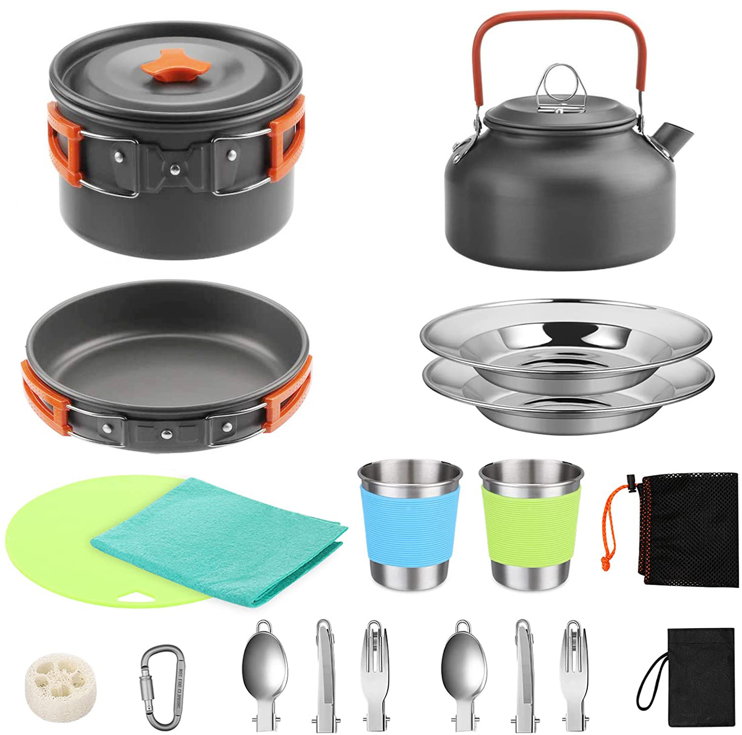 Outdoor Camping Cook Set with  - đánh giá và giá Camping Cooking Gear Set