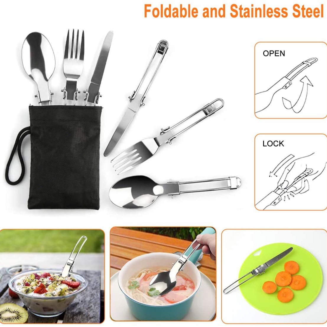 Outdoor Camping Cook Set with  - đánh giá và giá Camping Cooking Gear Set