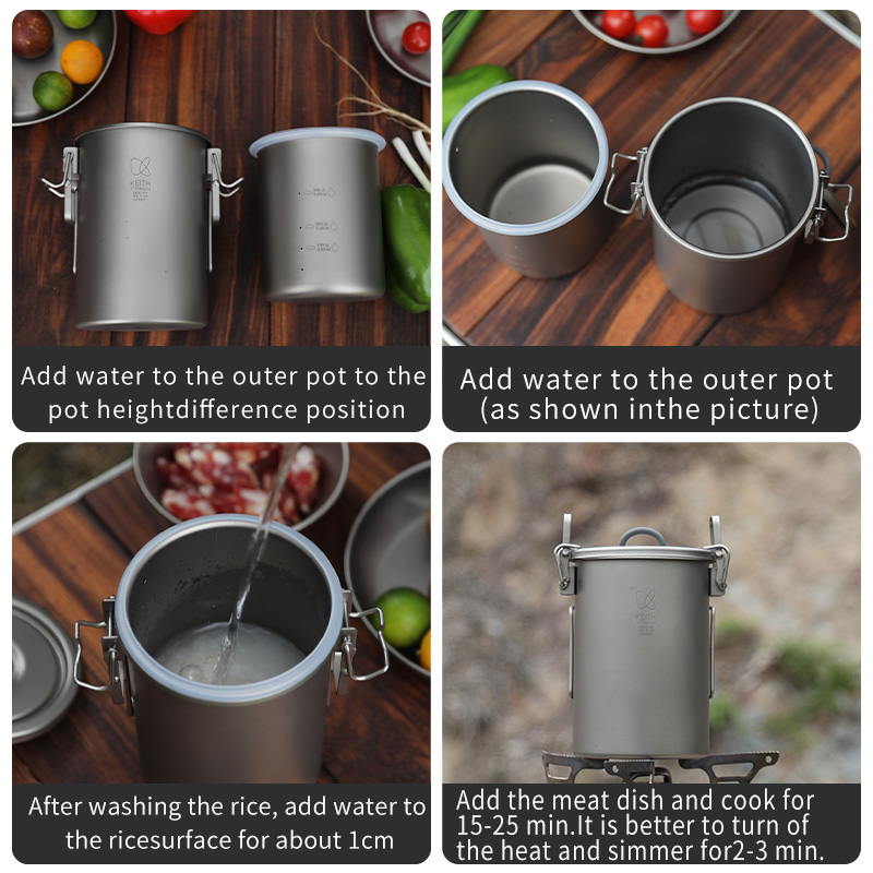 KEITH Pure Titanium Rice Cooke - đánh giá và giá Camping Cooking Appliances
