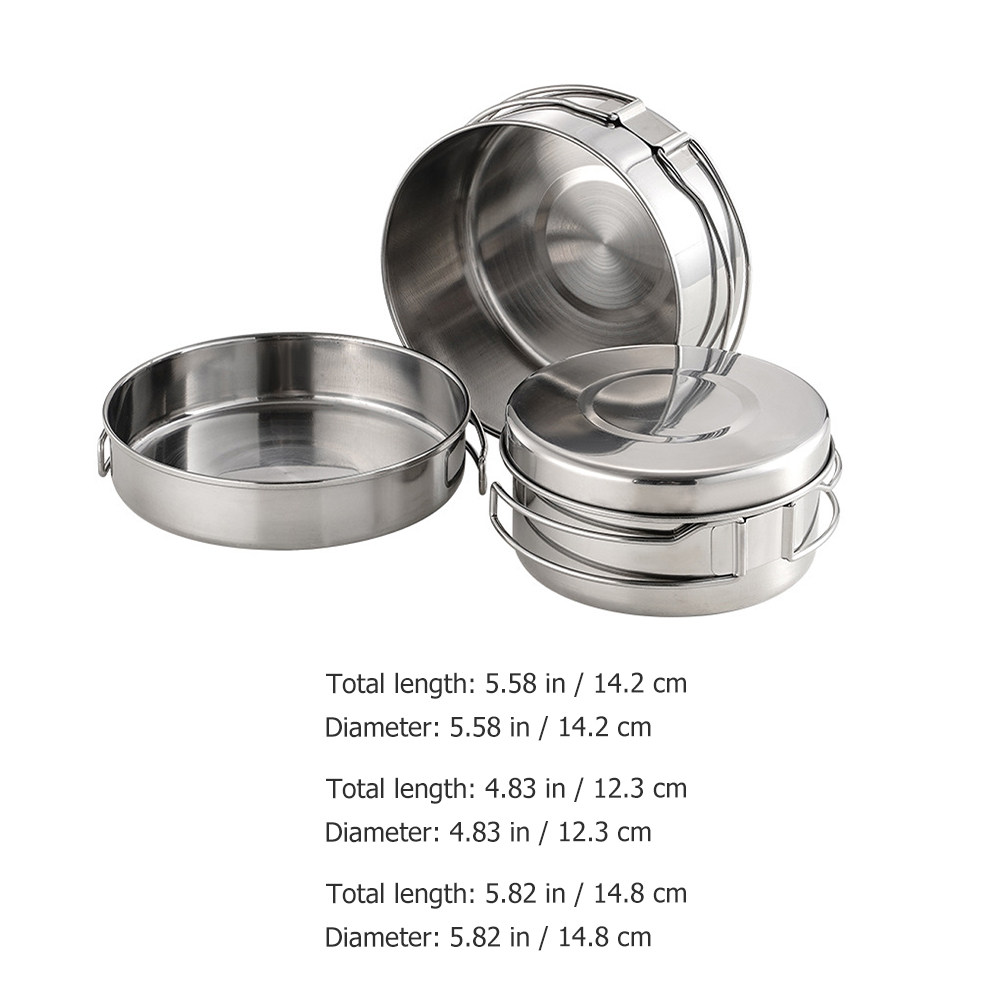 1Set Stainless Steel Camping C - đánh giá và giá Camping Cooking Pot Stainless Steel