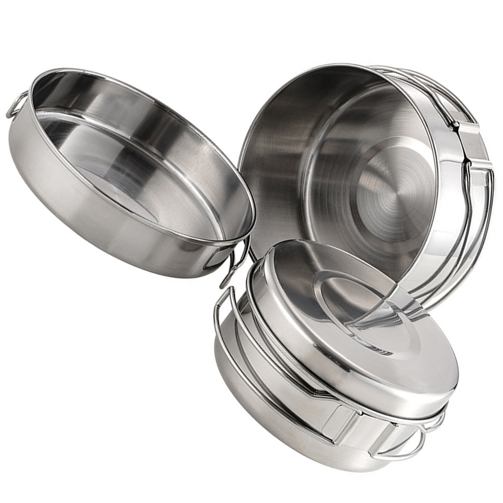 1Set Stainless Steel Camping C - đánh giá và giá Camping Cooking Pot Stainless Steel