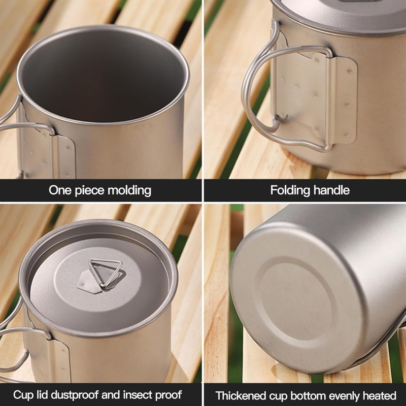 Titanium Camping Mug with Fold - đánh giá và giá Camping Cooking Ware Set