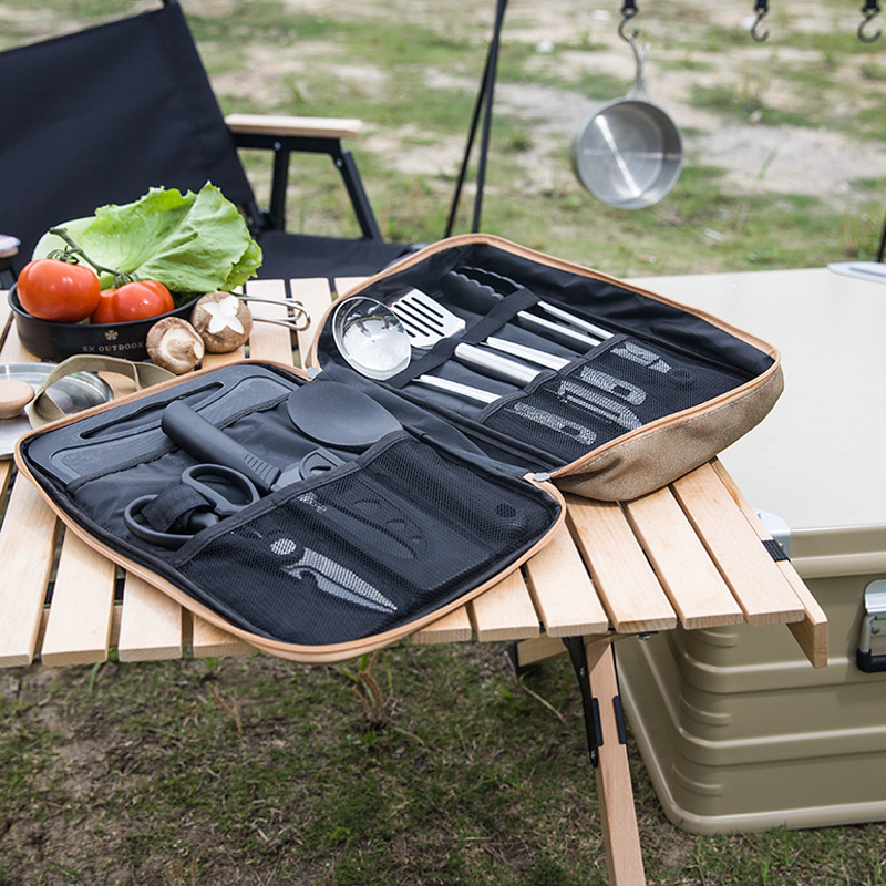 8pcs Camping Kitchen Cookware  - đánh giá và giá Camping Cooking All In One