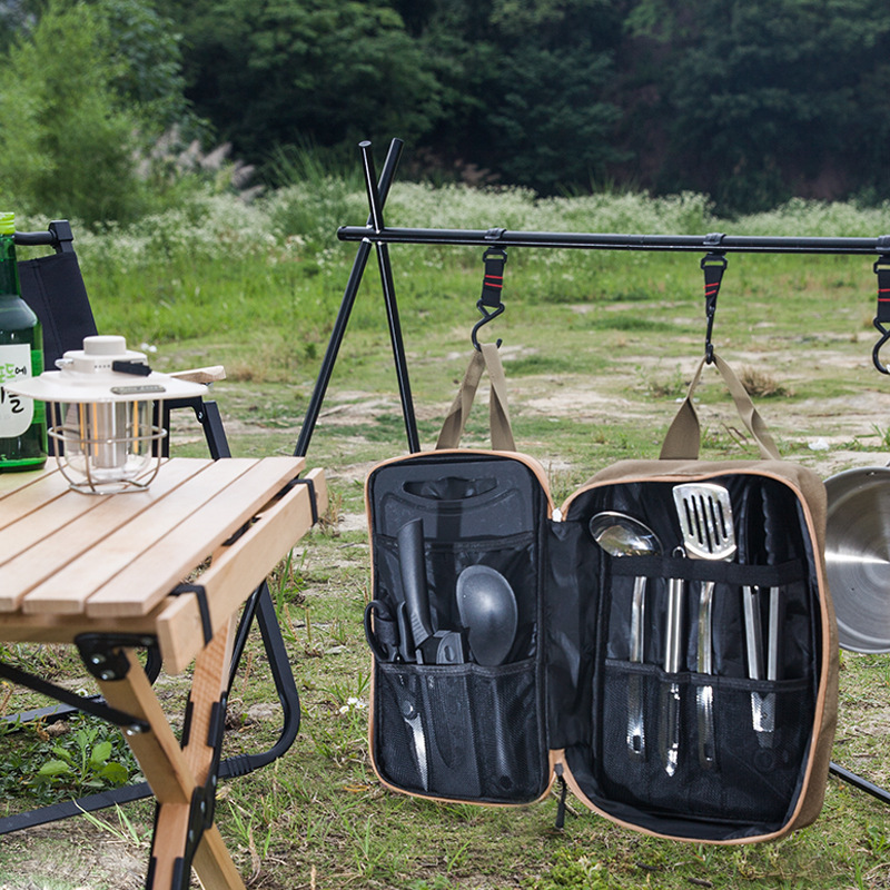 8pcs Camping Kitchen Cookware  - đánh giá và giá Camping Cooking All In One