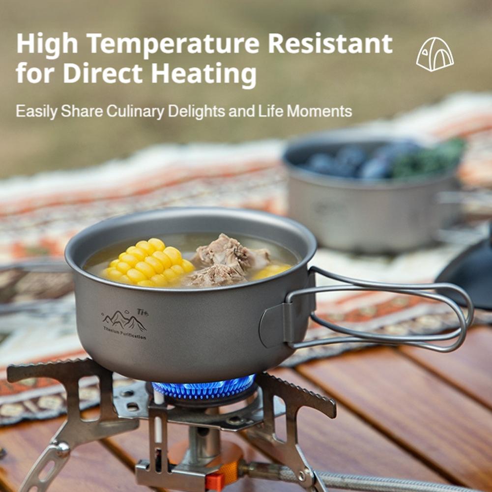 Ultralight Titanium Camping Po - đánh giá và giá Camping Cooking Pot Stainless Steel