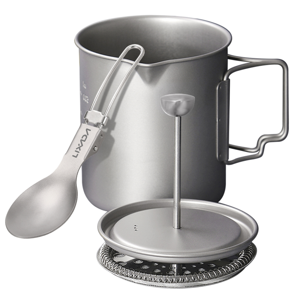 Lixada 750ml Titanium Coffee C - đánh giá và giá Camping Cooking Pot Stainless Steel