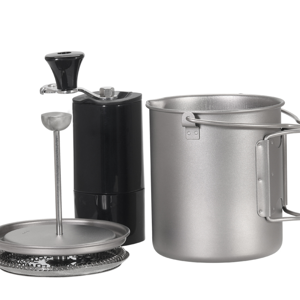 Lixada 750ml Titanium Coffee C - đánh giá và giá Camping Cooking Pot Stainless Steel