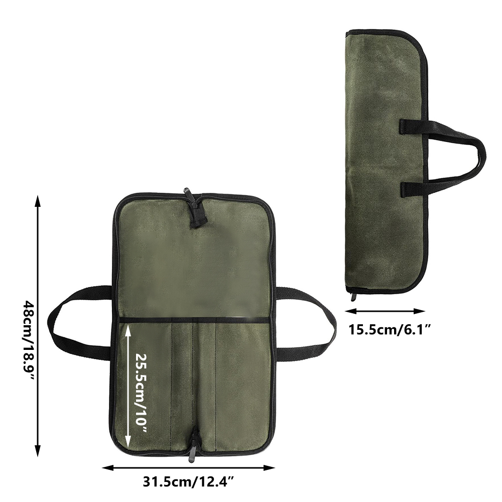 Waxed Canvas Knife Roll Bag Mu - đánh giá và giá Camping Cooking Multi Tool