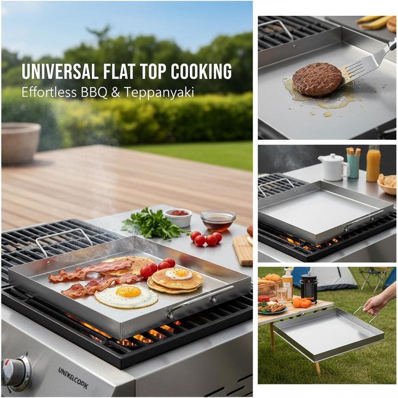 Universal Flat Top Griddle 18x - đánh giá và giá Camping Cooking Pot Stainless Steel