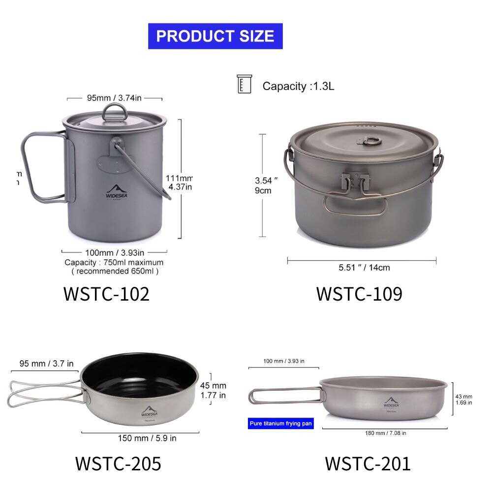 AliExpress Bộ sưu tập widesea  - đánh giá và giá Camping Cooking Ware Set