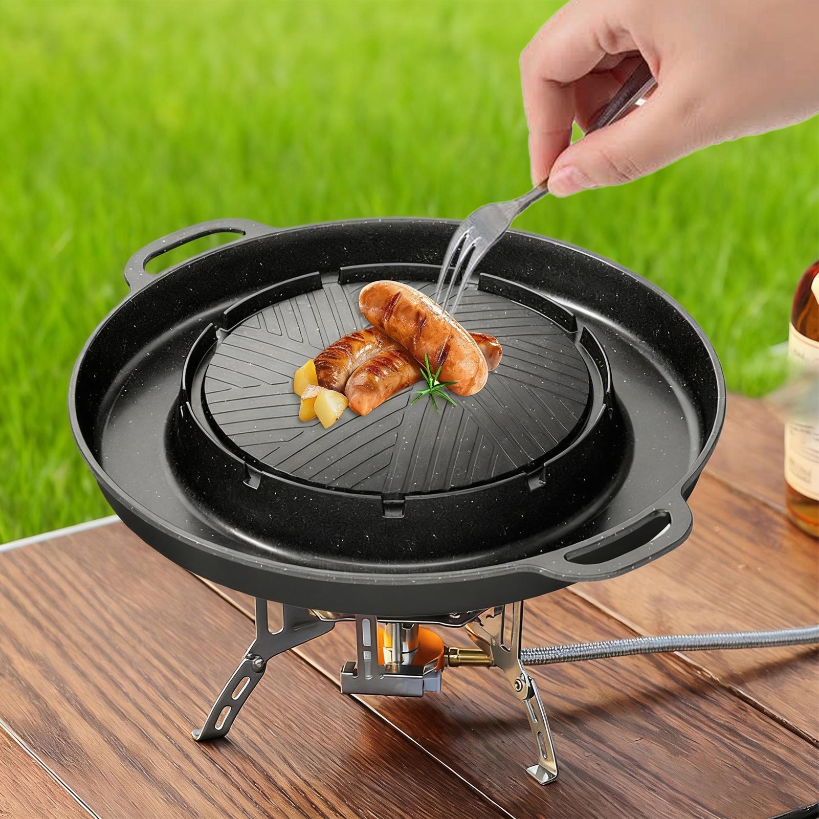 2-in-1 Grill & Hot Pan for Sto - đánh giá và giá Camping Cooking Table