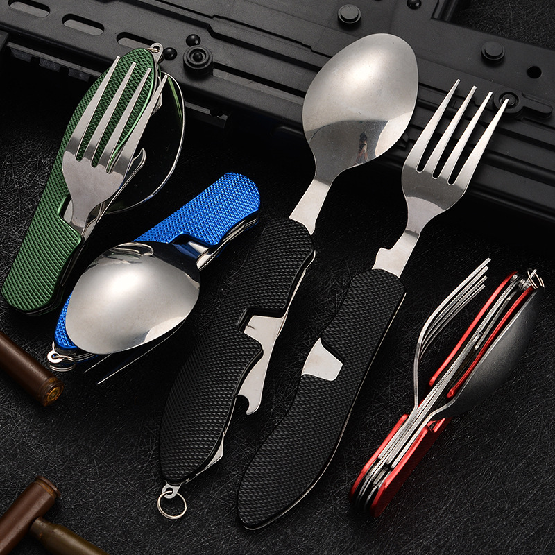 4 in1 Foldable Camping Utensil - đánh giá và giá Camping Cooking Knife Set