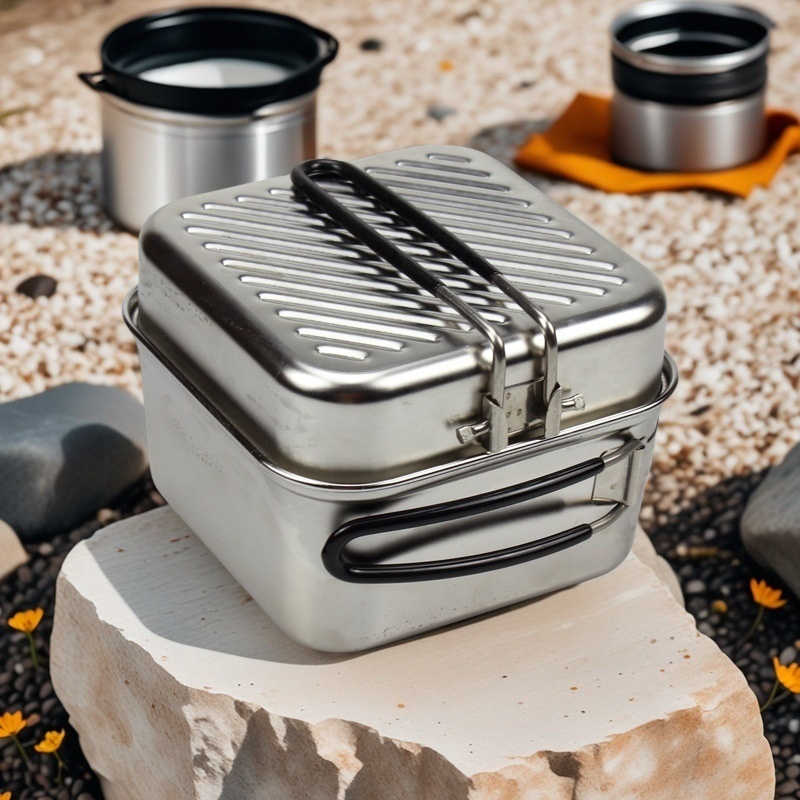 Outdoor Cooking Stainless Stee - đánh giá và giá Camping Lightweight Cooking Pot