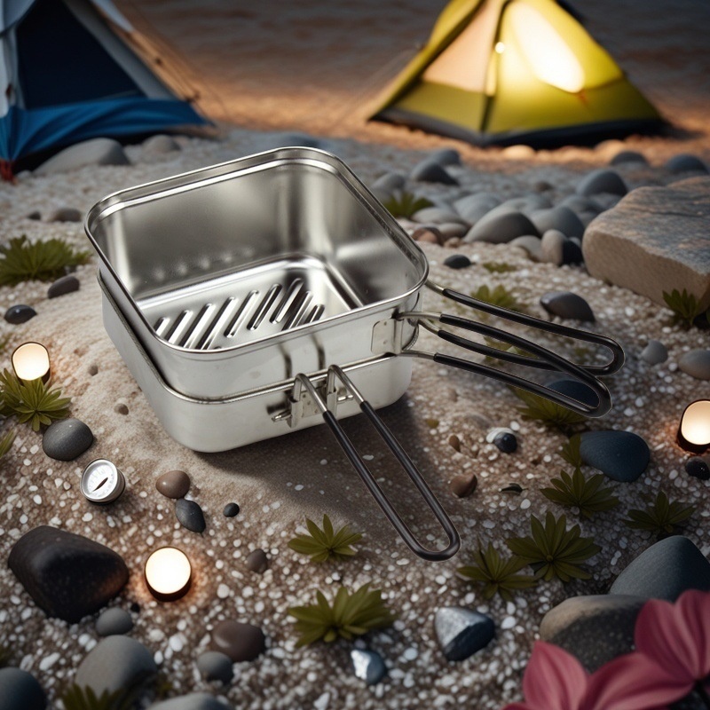 Outdoor Cooking Stainless Stee - đánh giá và giá Camping Lightweight Cooking Pot