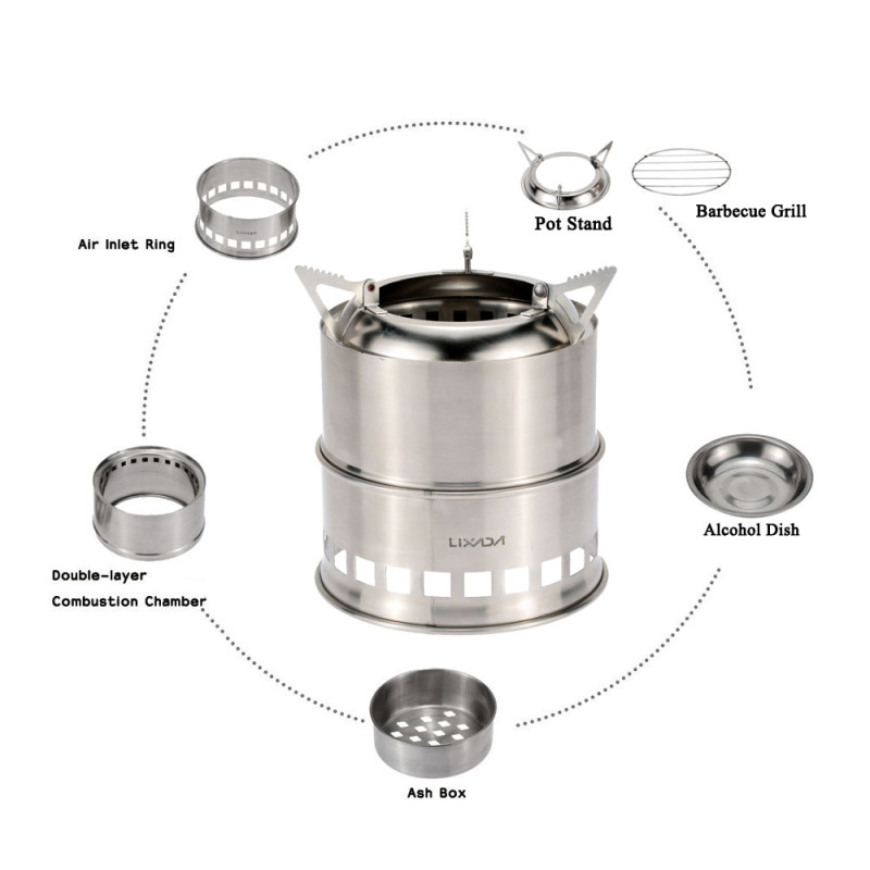 Lixada Stainless Steel Wood St - đánh giá và giá Camping Cooking Alcohol