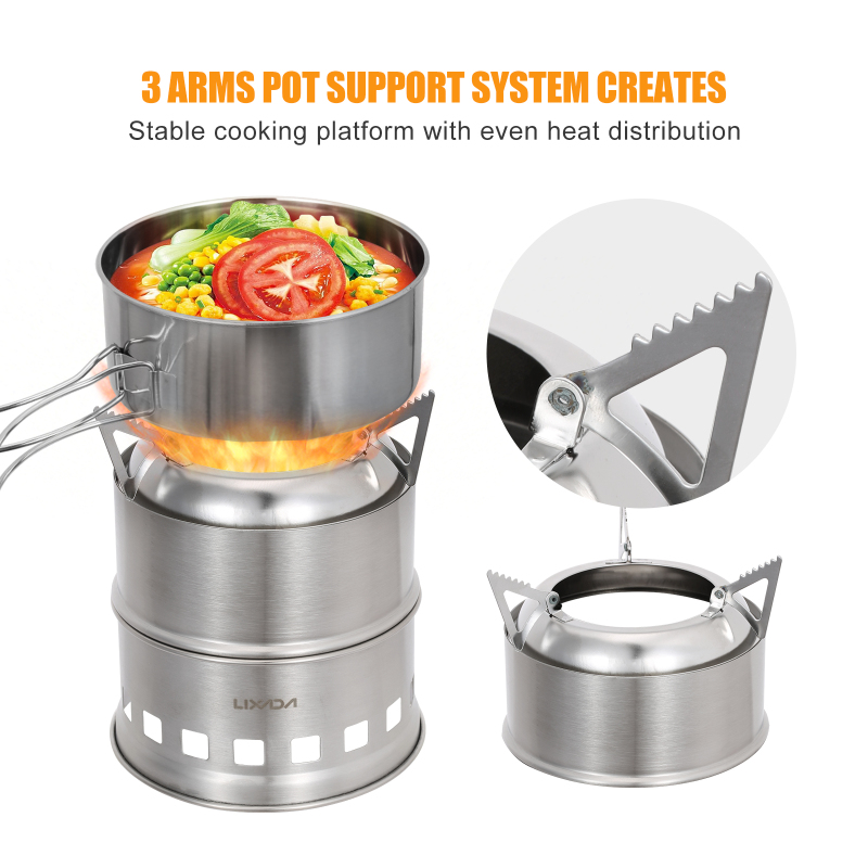 Lixada Stainless Steel Wood St - đánh giá và giá Camping Cooking Alcohol