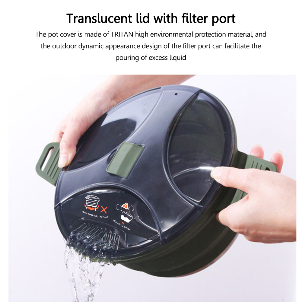 2.5L Silicone Folding Kettle C - đánh giá và giá Camping Cooking Pot Stainless Steel