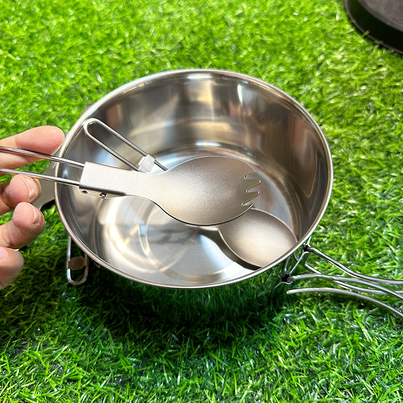 Pure Titanium Folding Spoon an - đánh giá và giá Camping Cooking Knife Set