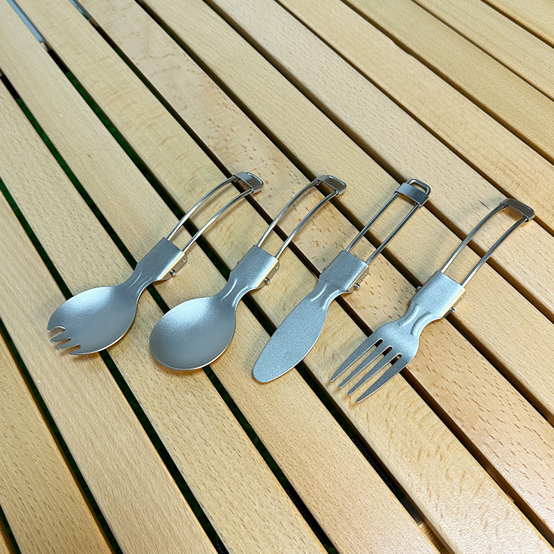 Pure Titanium Folding Spoon an - đánh giá và giá Camping Cooking Knife Set