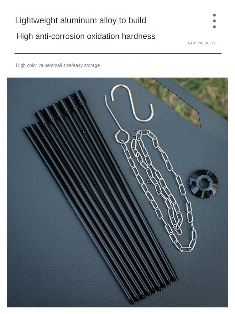 Camping Bonfire Tripod Portabl - đánh giá và giá Camping Cooking Multi Tool