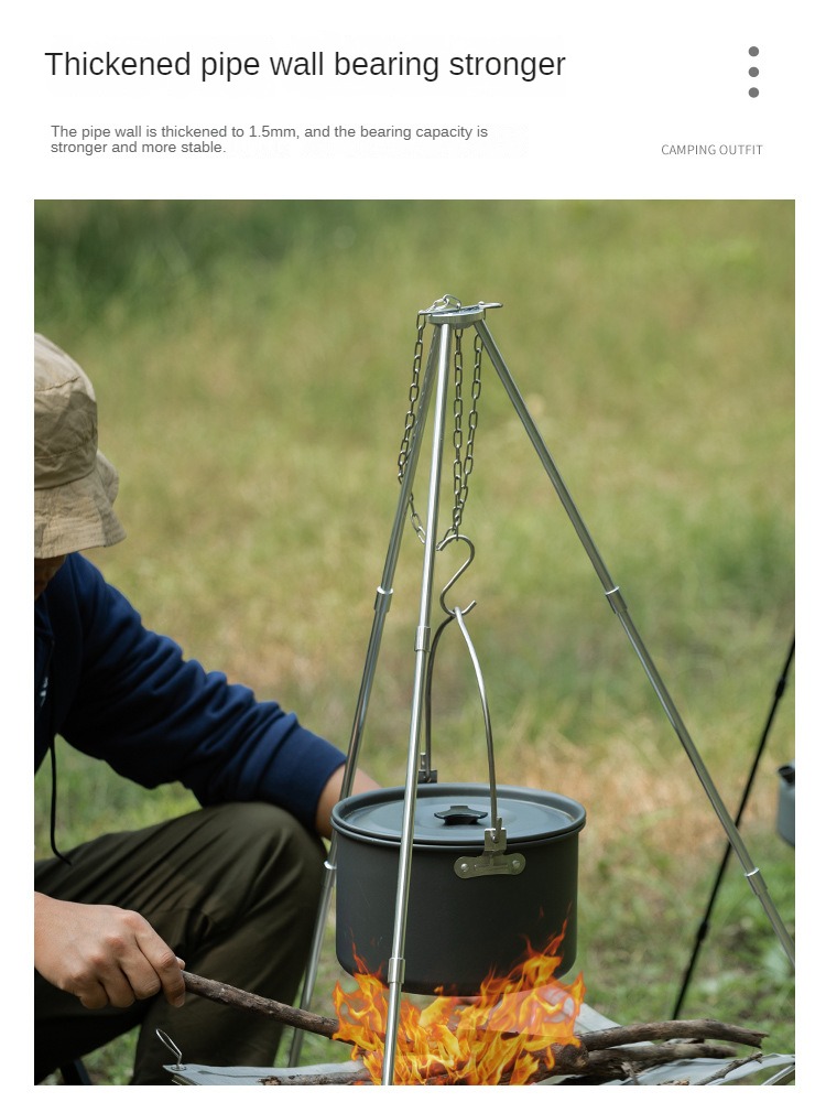 Camping Bonfire Tripod Portabl - đánh giá và giá Camping Cooking Multi Tool