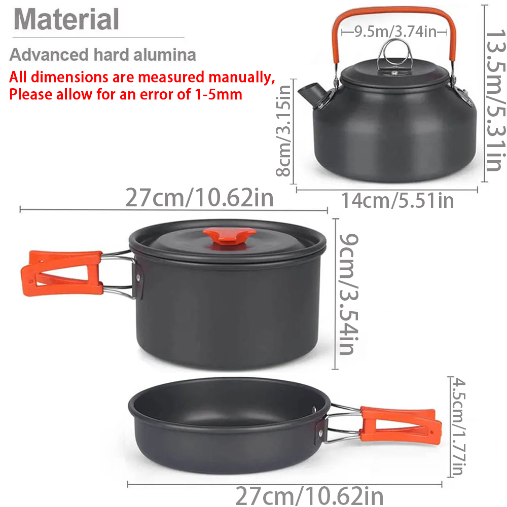 Cắm Trại Nồi Bộ Ngoài Trời Nhô - đánh giá và giá Camping Cooking Ware Set