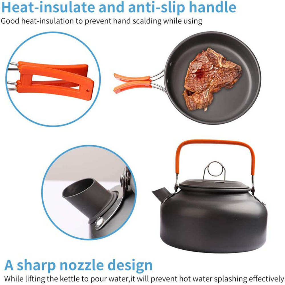 Cắm Trại Nồi Bộ Ngoài Trời Nhô - đánh giá và giá Camping Cooking Ware Set