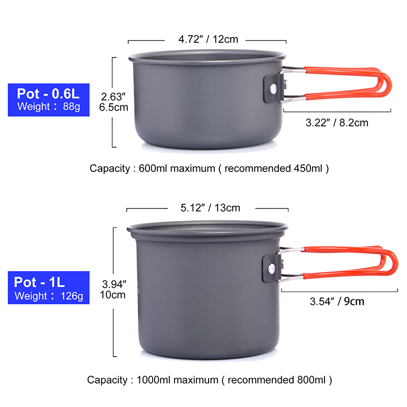 Widesea Camping Cookware Set O - đánh giá và giá Camping Cooking Knife Set