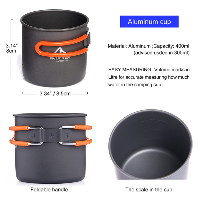 Widesea Camping Cookware Set O - đánh giá và giá Camping Cooking Knife Set