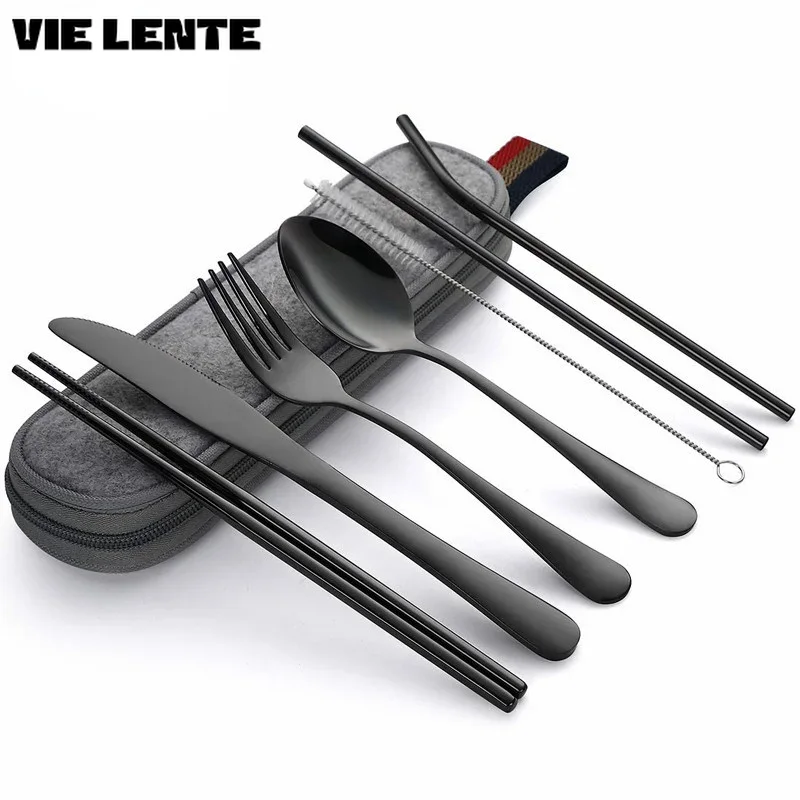 8Pcs/set Tableware Reusable Tr - đánh giá và giá Camping Cooking Knife Set