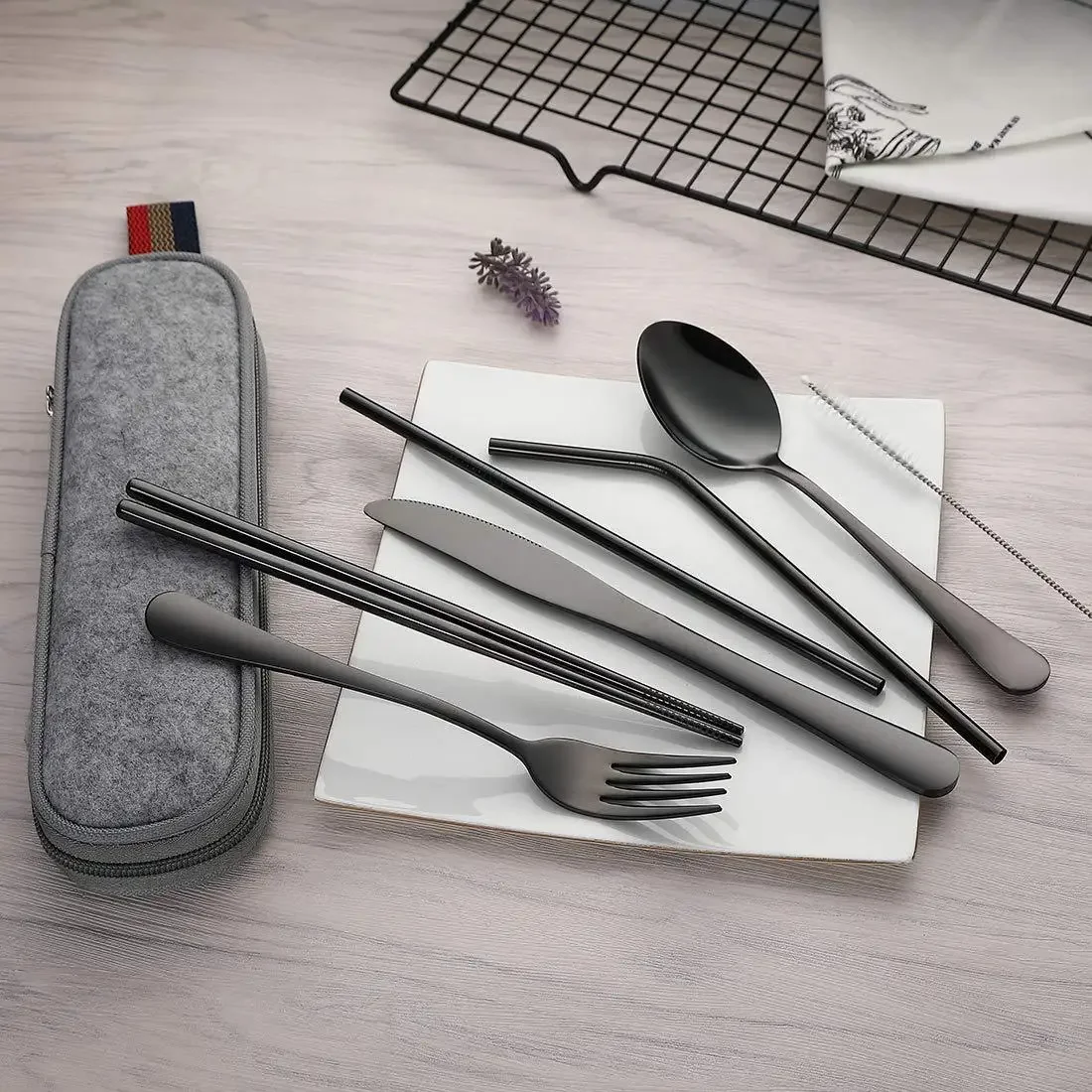 8Pcs/set Tableware Reusable Tr - đánh giá và giá Camping Cooking Knife Set