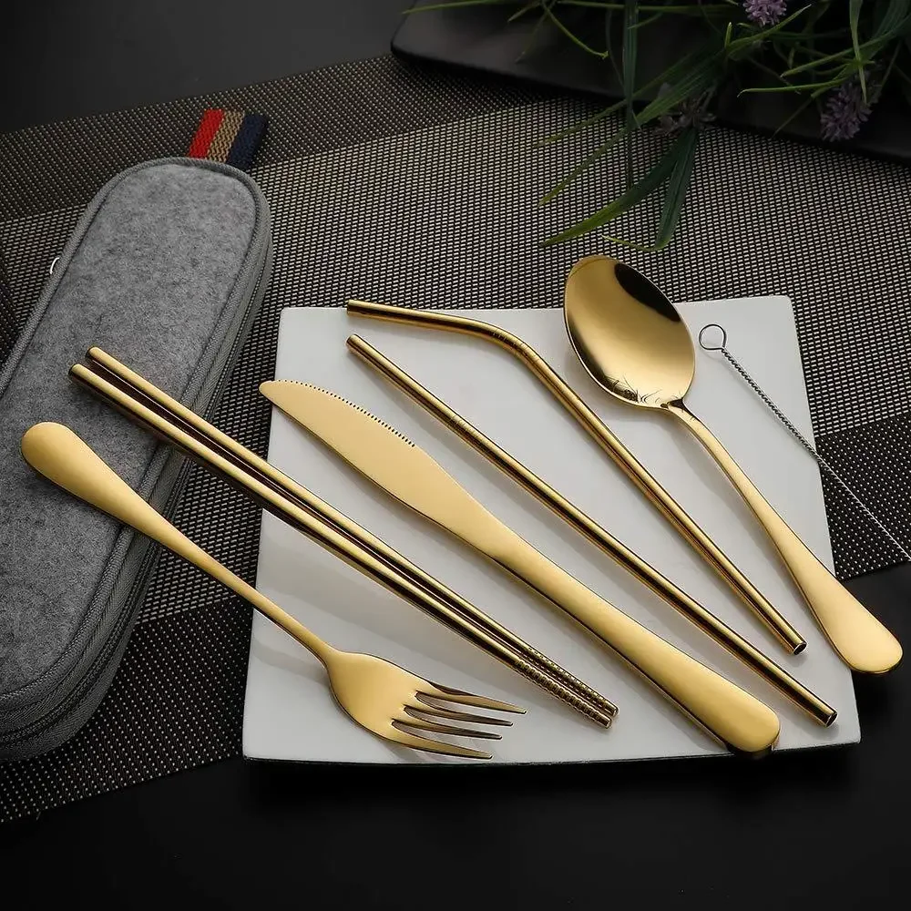 8Pcs/set Tableware Reusable Tr - đánh giá và giá Camping Cooking Knife Set