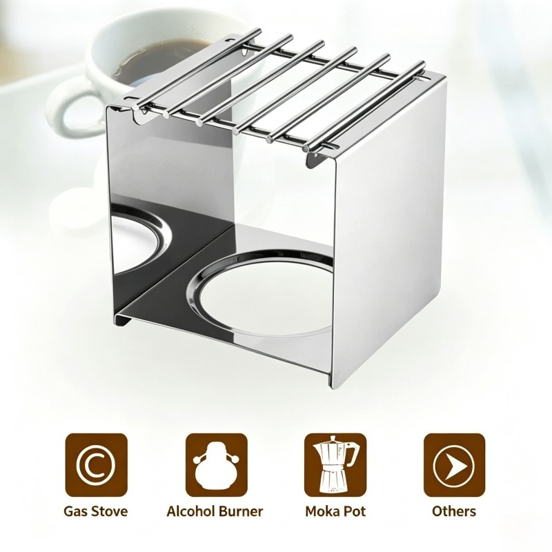 Stainless Steel Square Coffee  - đánh giá và giá Camping Cooking Pot Stainless Steel