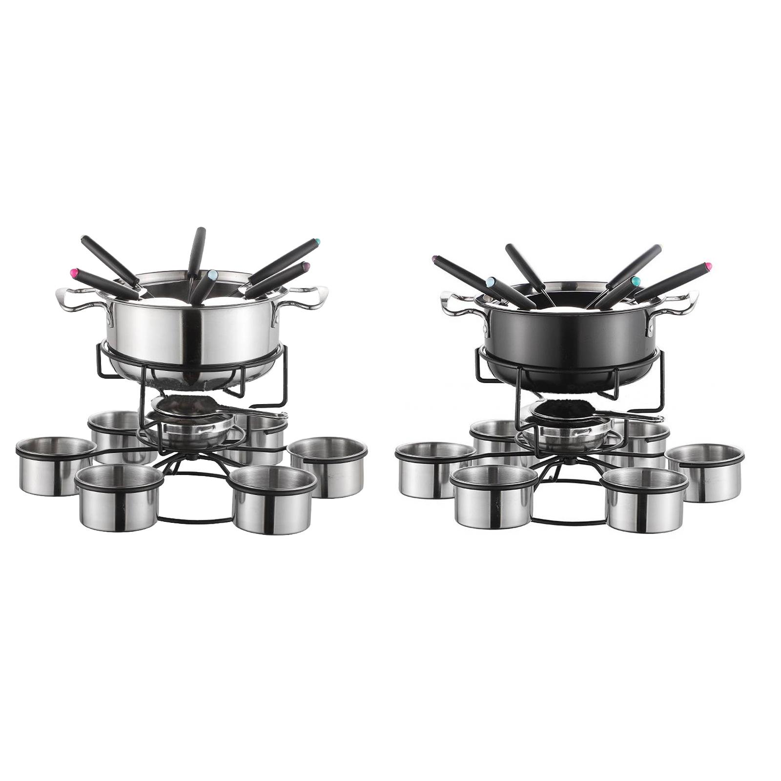 Fondue Pot Set Cooking Stove T - đánh giá và giá Camping Cooking Pot Stainless Steel
