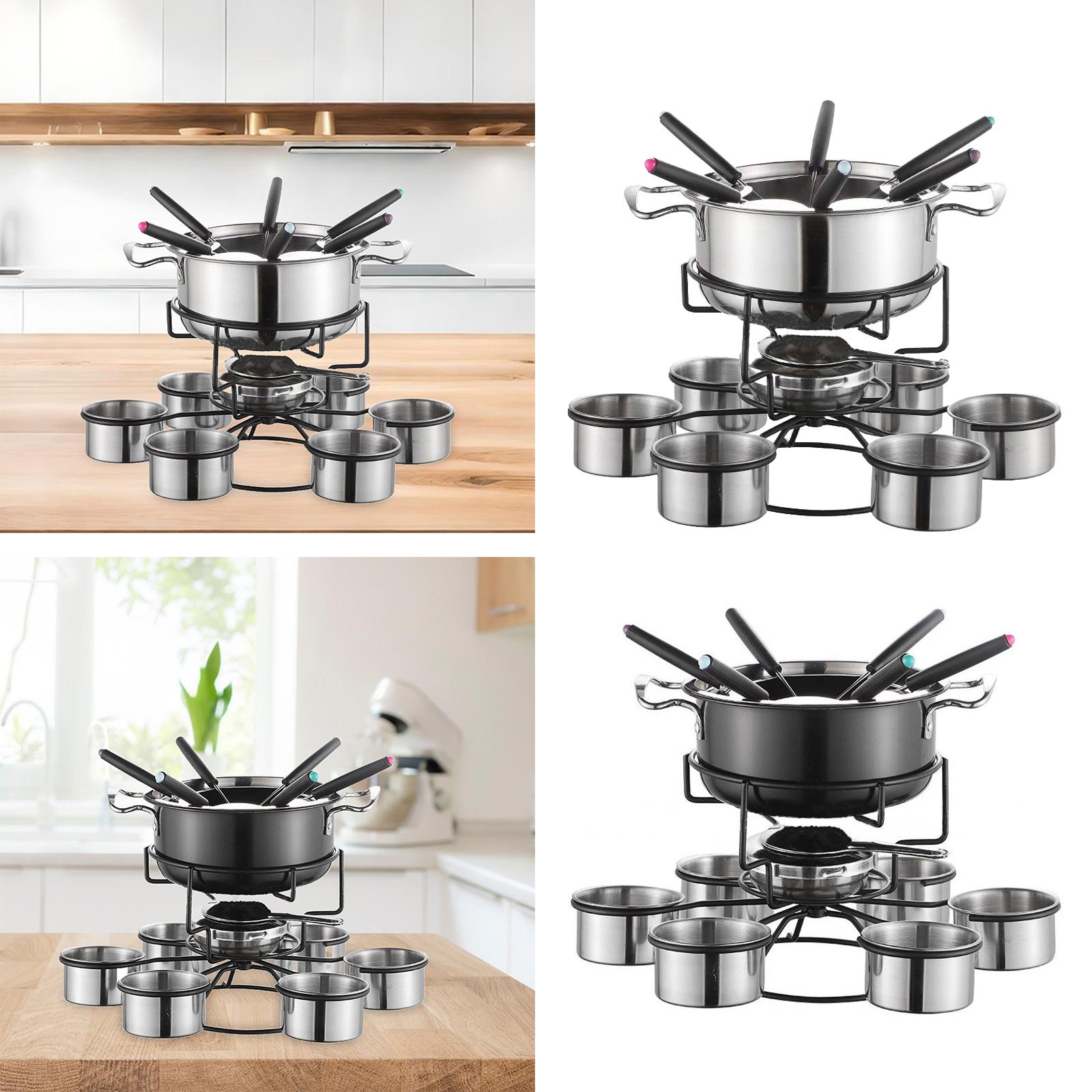 Fondue Pot Set Cooking Stove T - đánh giá và giá Camping Cooking Pot Stainless Steel