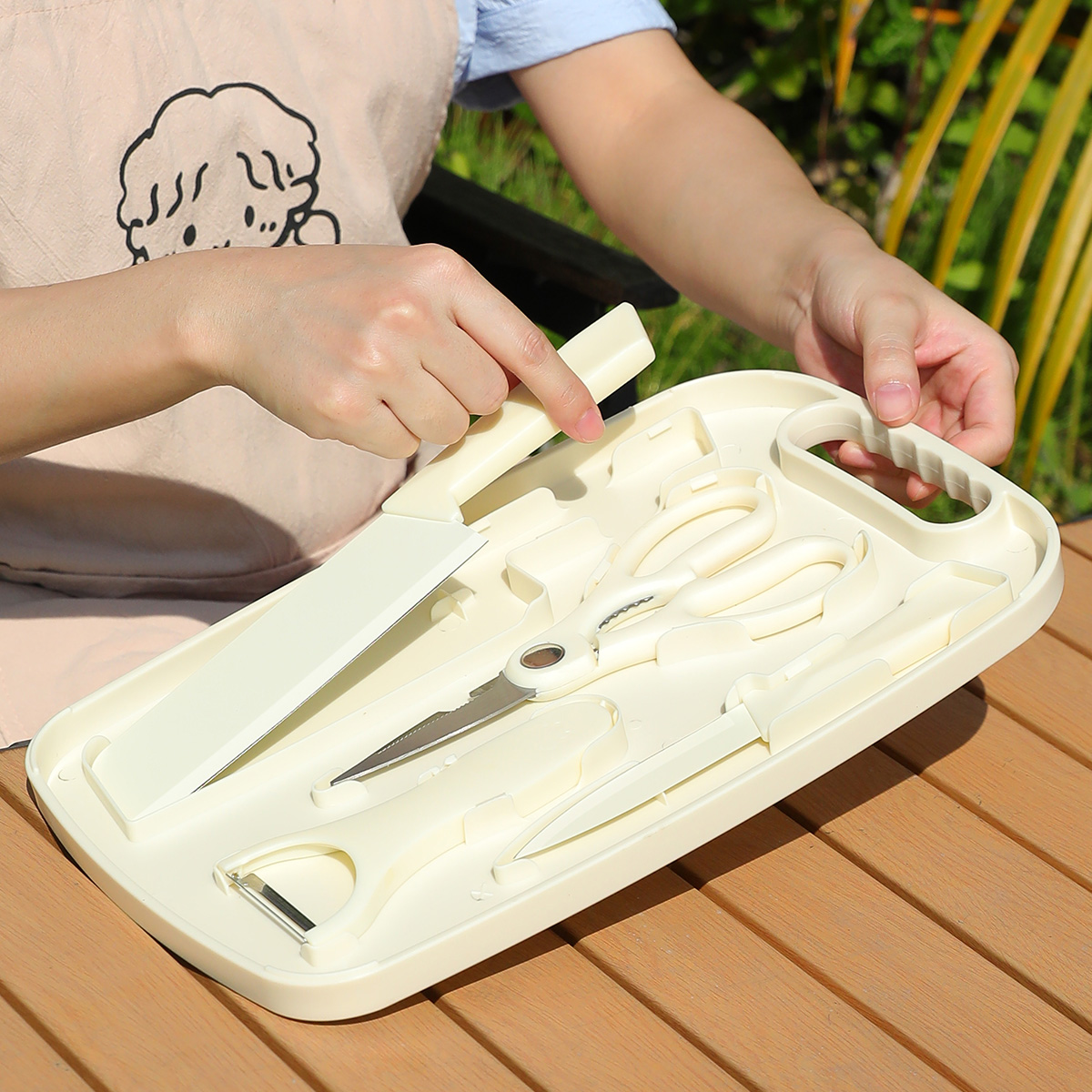 Portable Outdoor Picnic Set Kn - đánh giá và giá Camping Cooking Knife Set
