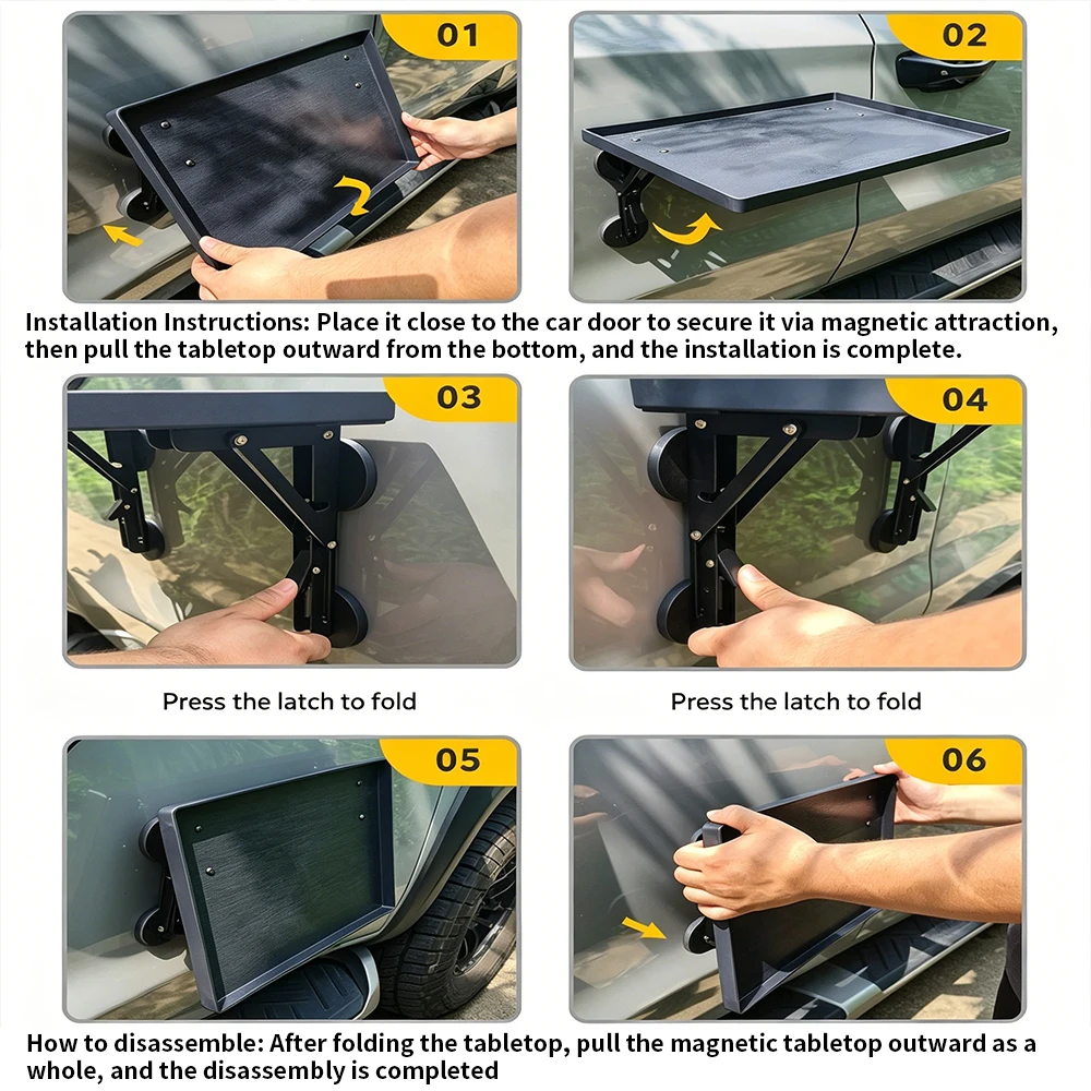 Portable Car Side Door Hanging - đánh giá và giá Camping Cooking Table