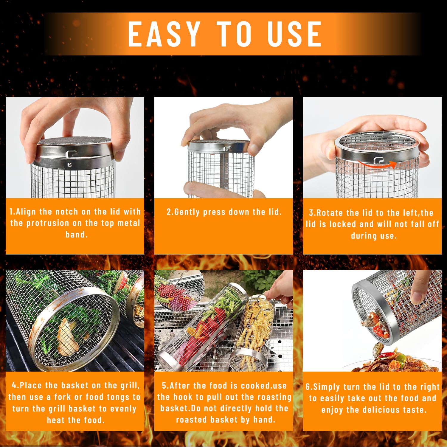 2 Pieces Rolling Grilling Bask - đánh giá và giá Camping Cooking Gear Set