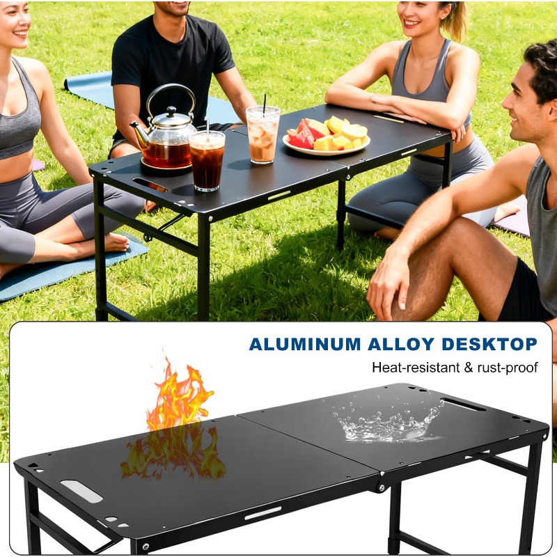 Camping Table Adjustable Foldi - đánh giá và giá Camping Cooking Table