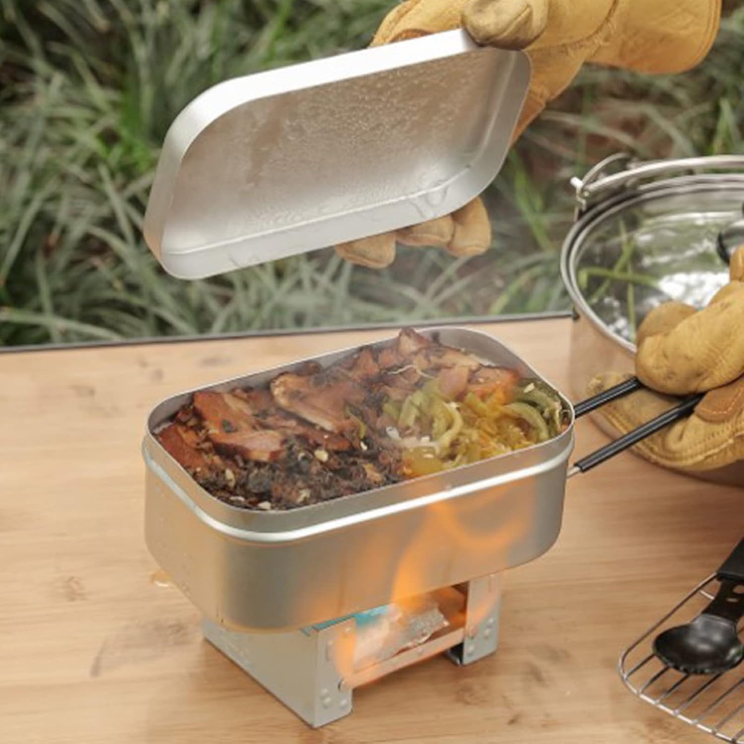 Foldable Bento Box Handle, Lun - đánh giá và giá Camping Cooking Box