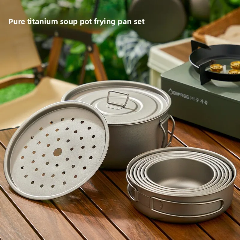 Titanium Outdoor Pot Set Picni - đánh giá và giá Camping Lightweight Cooking Pot