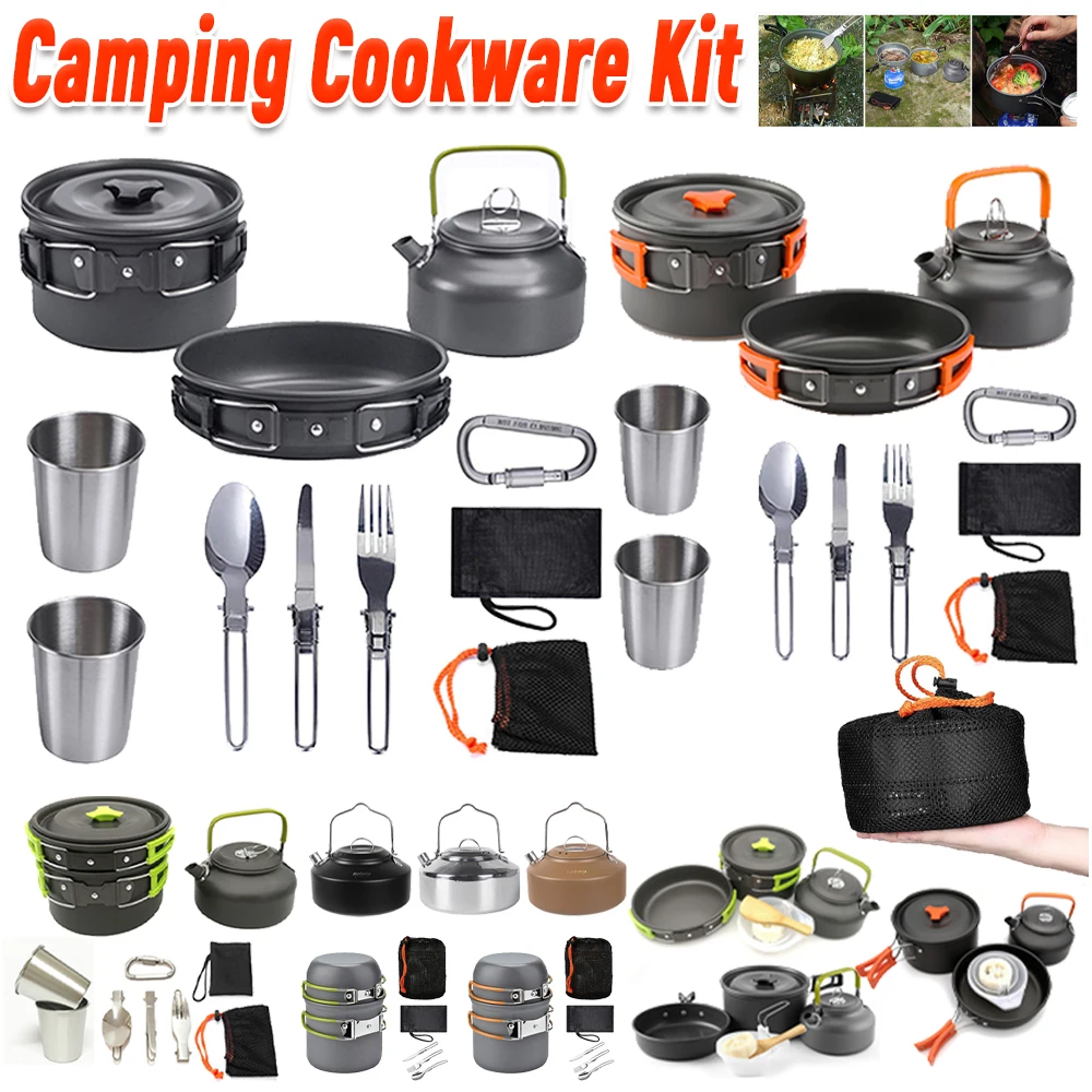 Camping Cookware Kit Kettle Po - đánh giá và giá Camping Lightweight Cooking Pot
