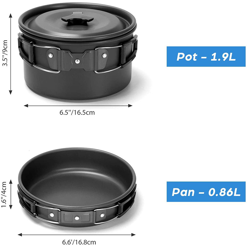 1 Set Outdoor Pot Pan Camping  - đánh giá và giá Camping Cooking Knife Set