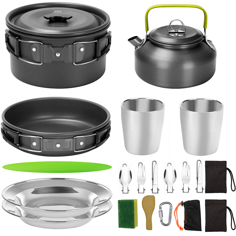 1 Set Outdoor Pot Pan Camping  - đánh giá và giá Camping Cooking Knife Set