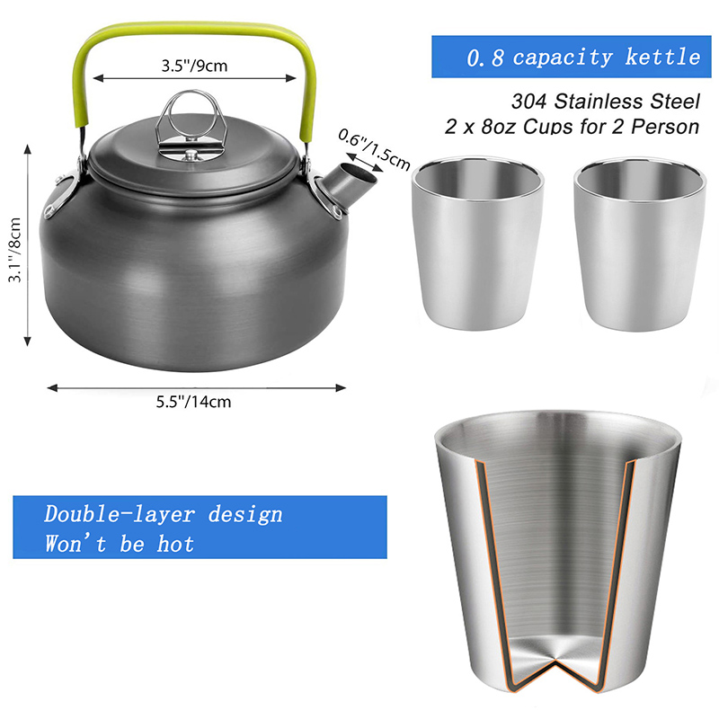 1 Set Outdoor Pot Pan Camping  - đánh giá và giá Camping Cooking Knife Set