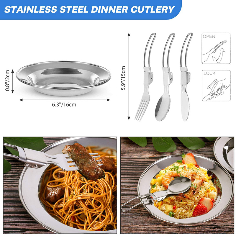 1 Set Outdoor Pot Pan Camping  - đánh giá và giá Camping Cooking Knife Set